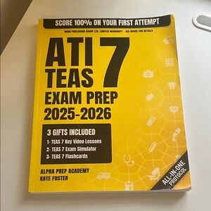 ATI TEAS 7 Exam Prep 2025-2026 - Yellow Study Guide